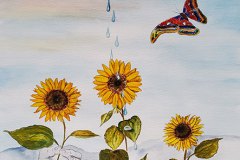 6. "Sonnenblumen für Gabi", Aquarell, 2020